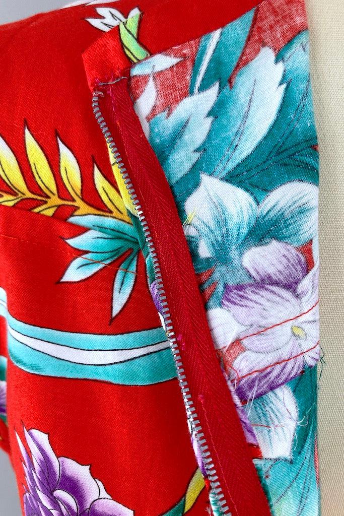 Vintage Classic Hawaiian Print Sundress-ThisBlueBird