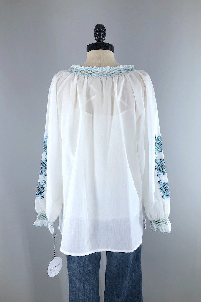 Vintage Embroidered Tunic Shirt-ThisBlueBird - Modern Vintage