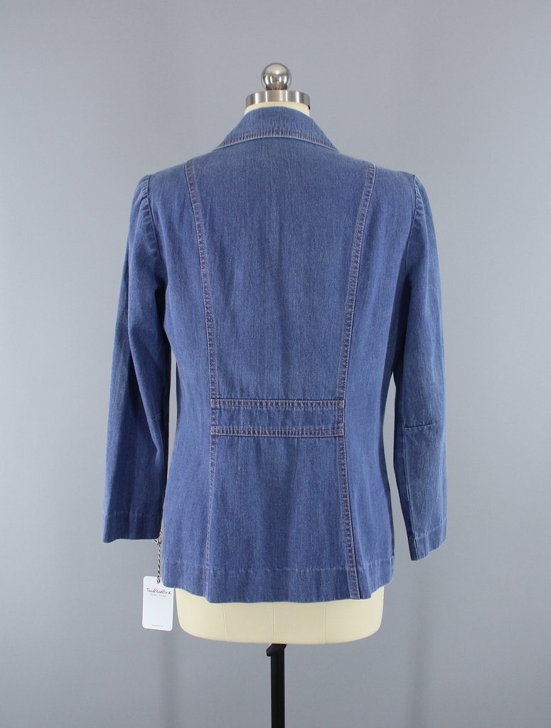 Vintage 1970s Denim Blazer Jean Jacket - ThisBlueBird