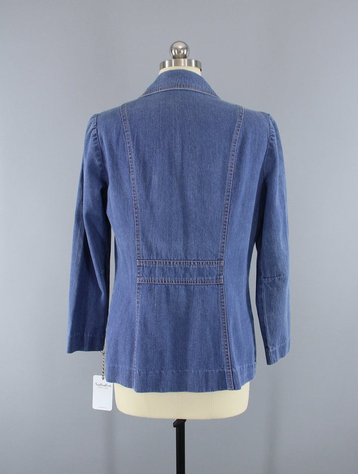 Vintage 1970s Denim Blazer Jean Jacket - ThisBlueBird