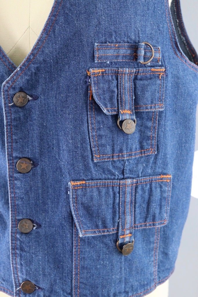 Vintage Denim Vest-ThisBlueBird - Modern Vintage