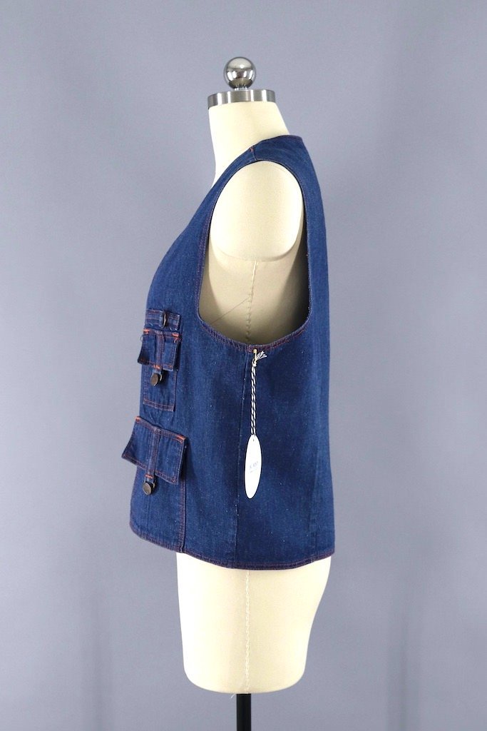 Vintage Denim Vest-ThisBlueBird - Modern Vintage