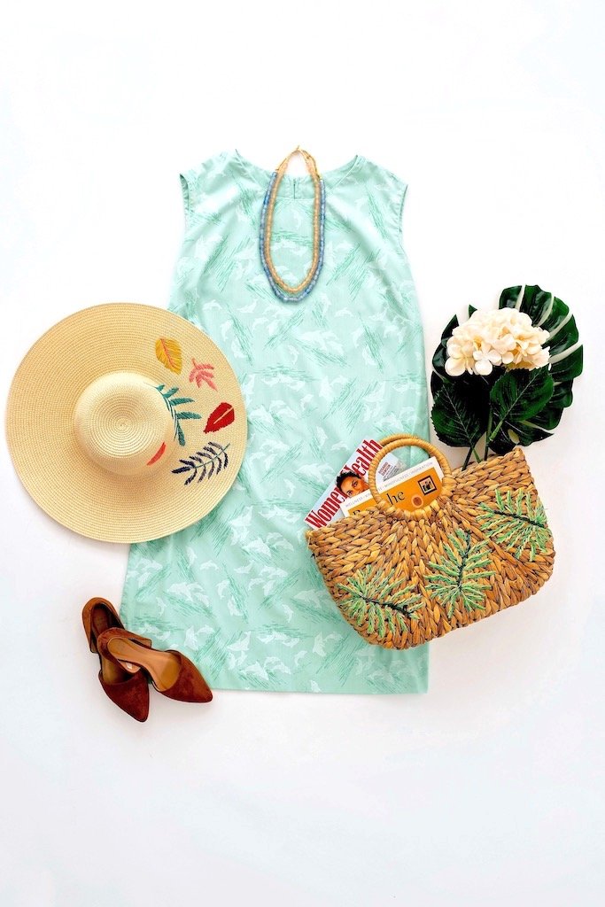 Vintage Dolphin Print Summer Dress-ThisBlueBird - Modern Vintage