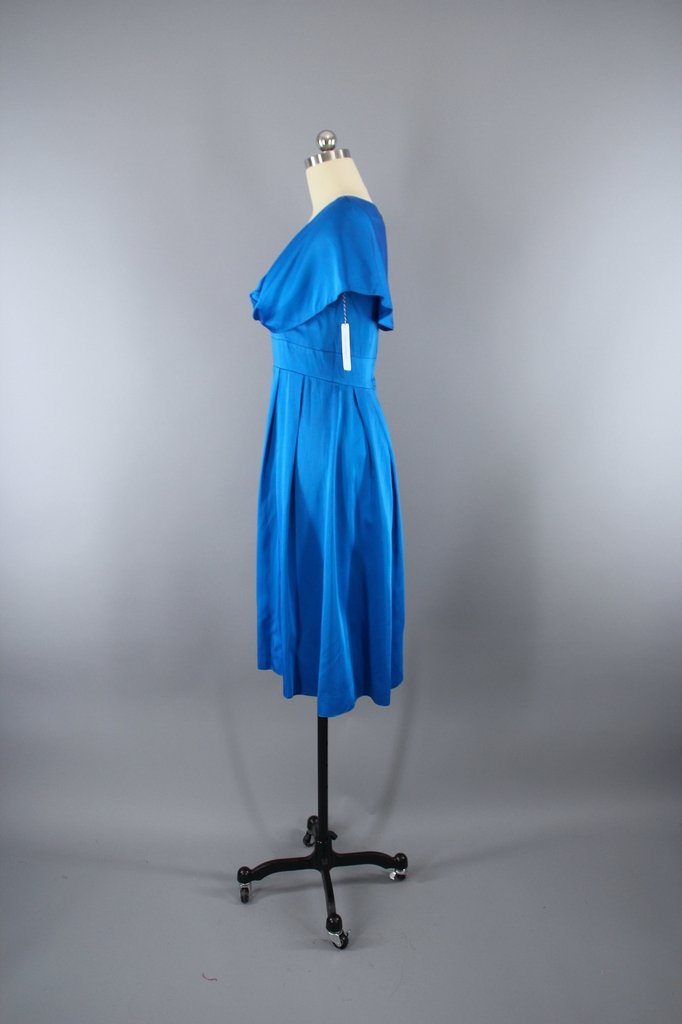 electric blue cocktail dress Hollywood Electric Blue Formal Dress Fitted Gown Mermaid Skirt Ball Runway Goddess