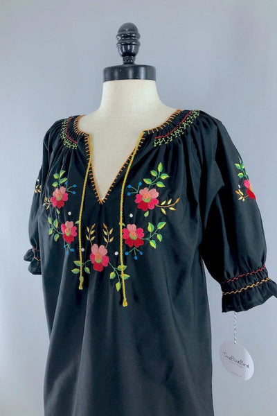 Vintage Embroidered Bohemian Blouse-ThisBlueBird - Modern Vintage