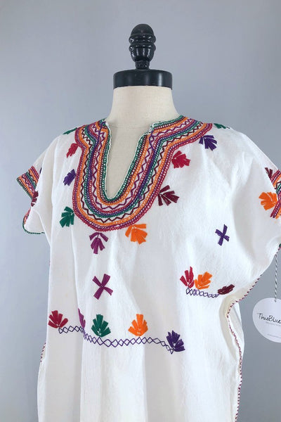 Vintage Embroidered Cotton Tunic-ThisBlueBird - Modern Vintage