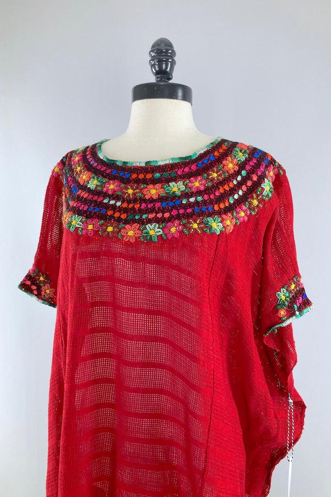 Vintage Embroidered Cotton Tunic-ThisBlueBird
