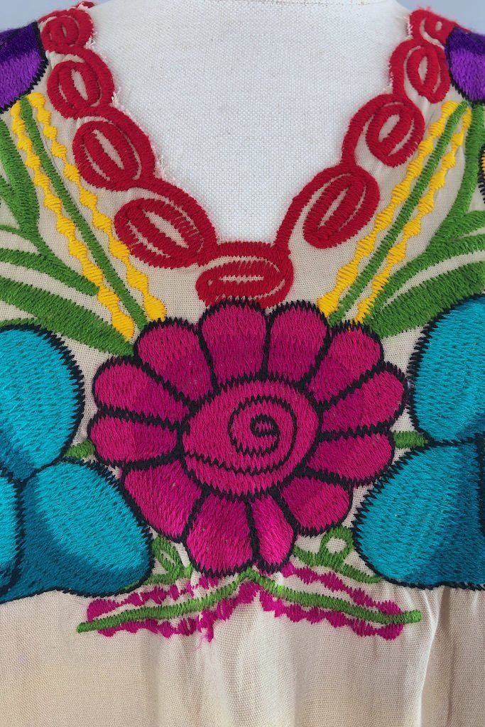 Vintage Embroidered Cotton Tunic-ThisBlueBird - Modern Vintage
