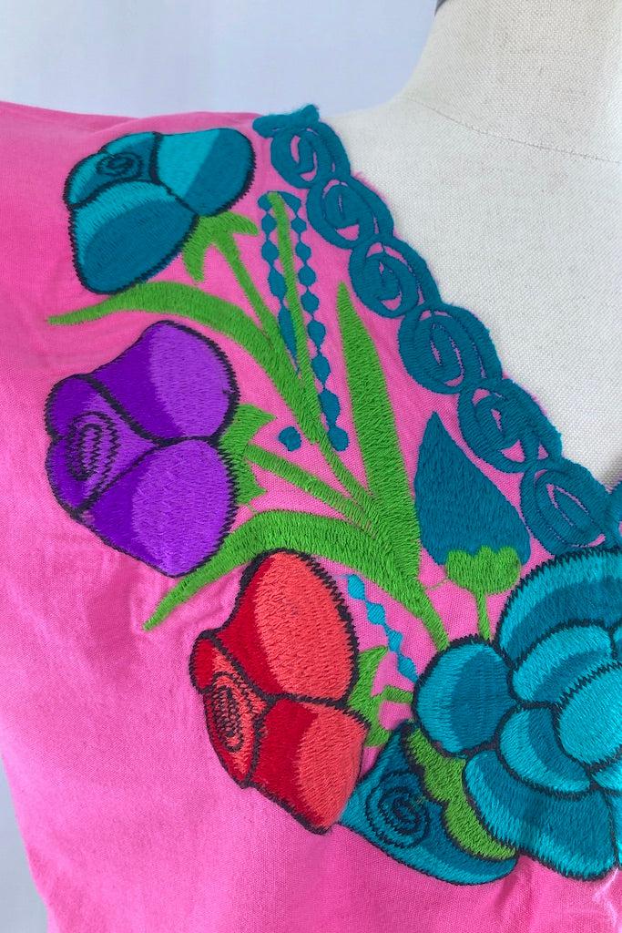 Vintage Embroidered Cotton Tunic-ThisBlueBird