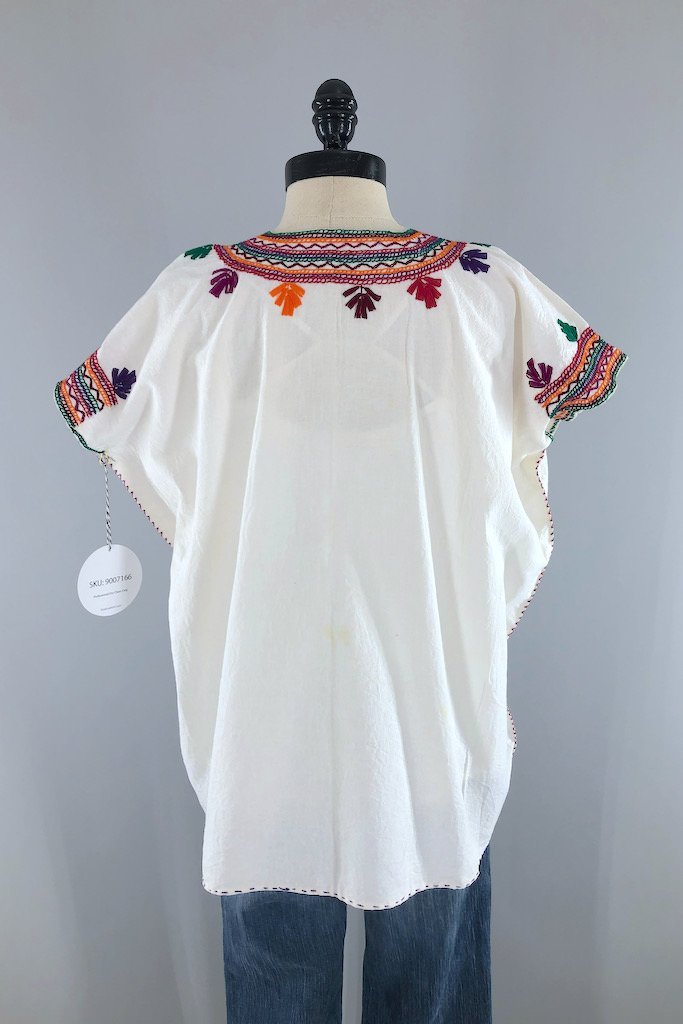 Vintage Embroidered Cotton Tunic-ThisBlueBird - Modern Vintage