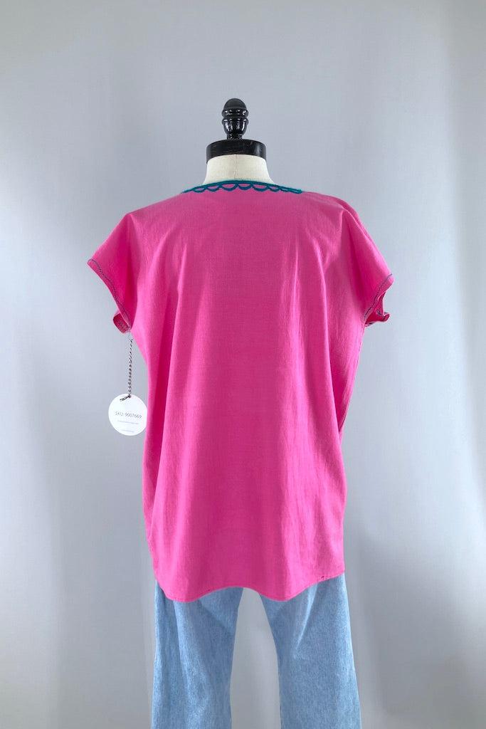 Vintage Embroidered Cotton Tunic-ThisBlueBird