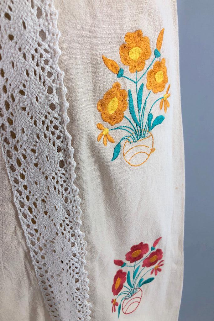 Vintage Embroidered Crochet Dress-ThisBlueBird