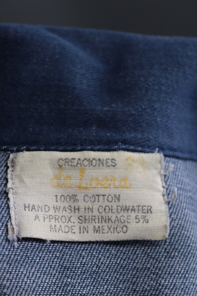 Vintage 70s Embroidered Denim Shirt-ThisBlueBird - Modern Vintage