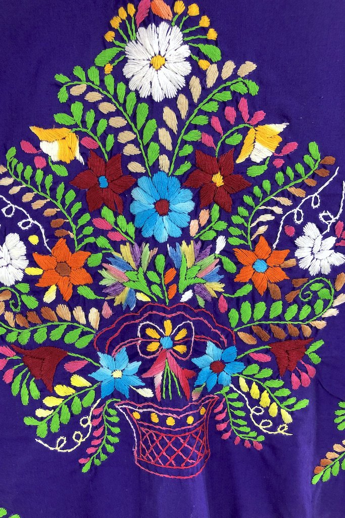 Vintage Embroidered Mexican Dress ThisBlueBird Vintage Embroidered Mexican Dress ThisBlueBird