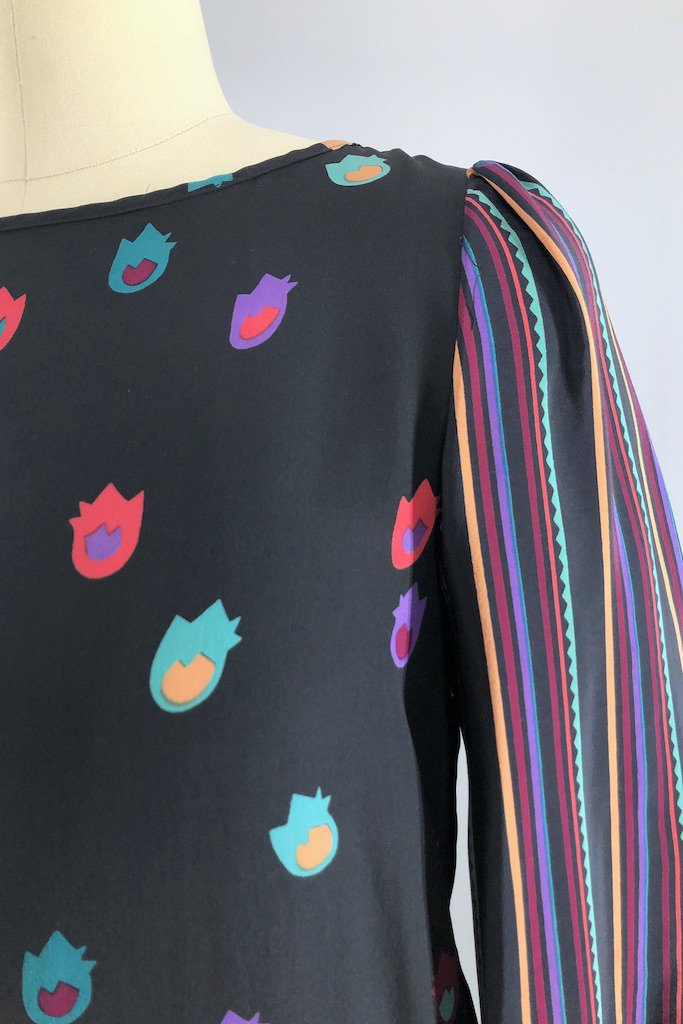 Vintage Flora Kung Blouse and Skirt Set-ThisBlueBird - Modern Vintage