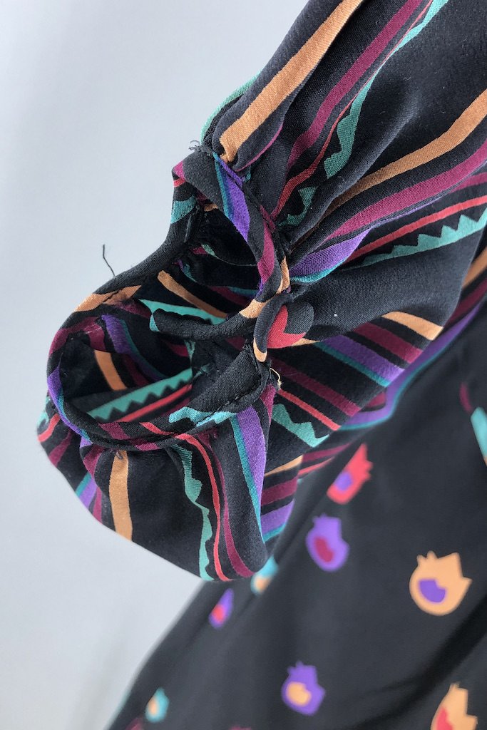 Vintage Flora Kung Blouse and Skirt Set-ThisBlueBird - Modern Vintage