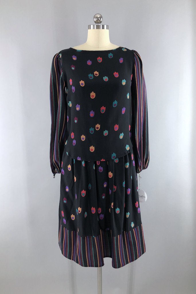 Vintage Flora Kung Blouse and Skirt Set-ThisBlueBird - Modern Vintage
