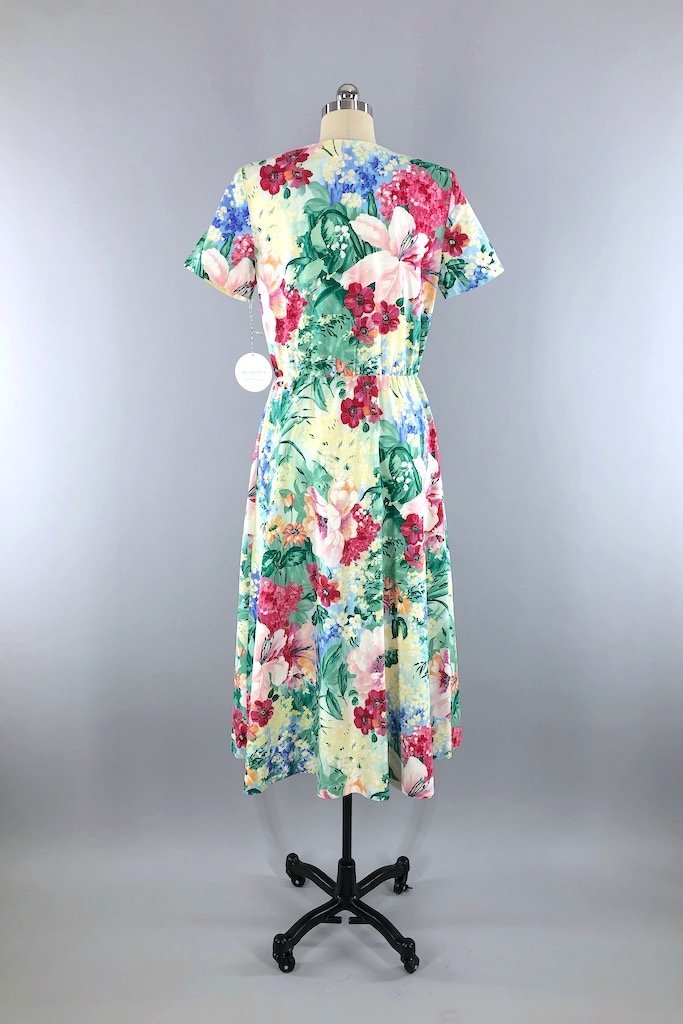 Vintage Floral Garden Party Dress-ThisBlueBird - Modern Vintage