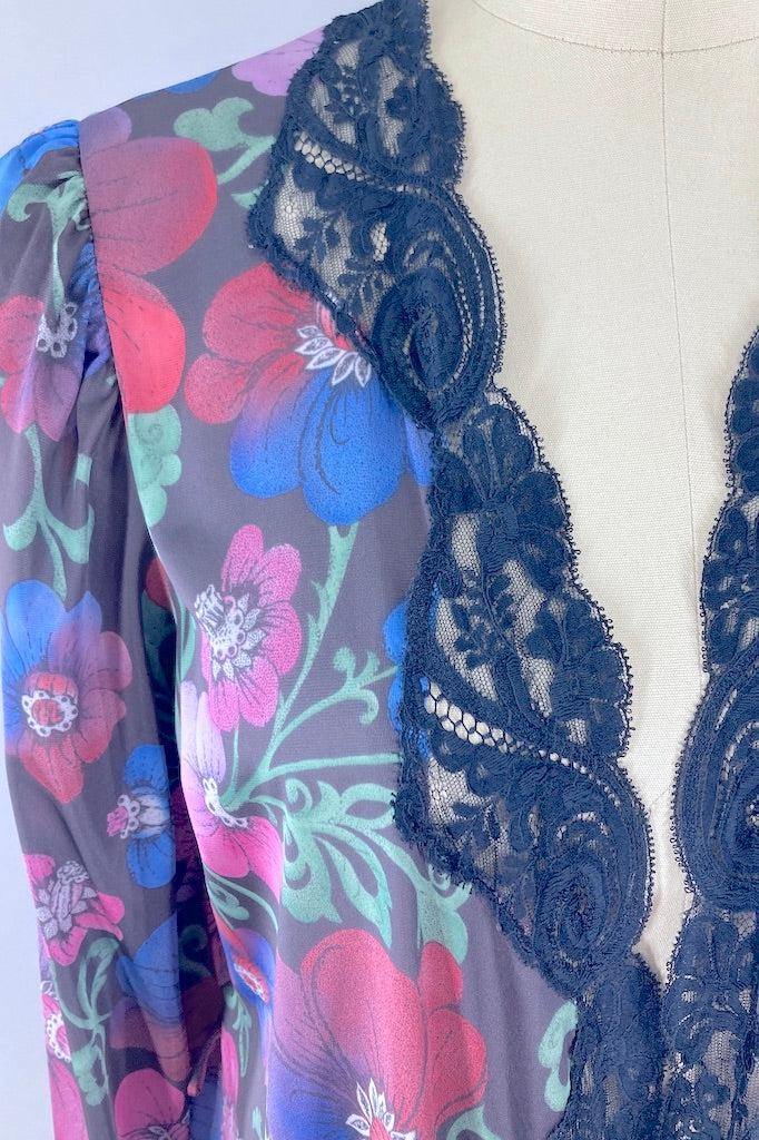 Vintage Floral Print Olga Robe-ThisBlueBird