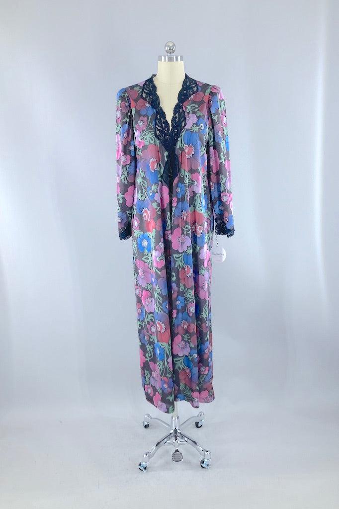 Vintage Floral Print Olga Robe-ThisBlueBird