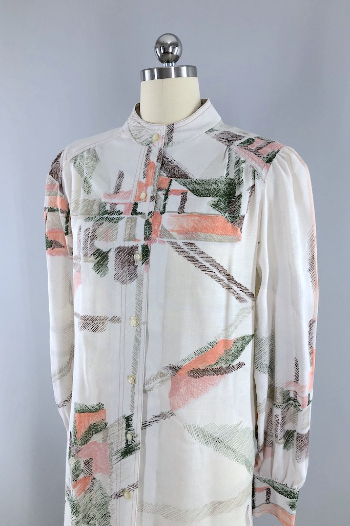 Vintage Fred Rothschild Abstract Print Dress-ThisBlueBird - Modern Vintage