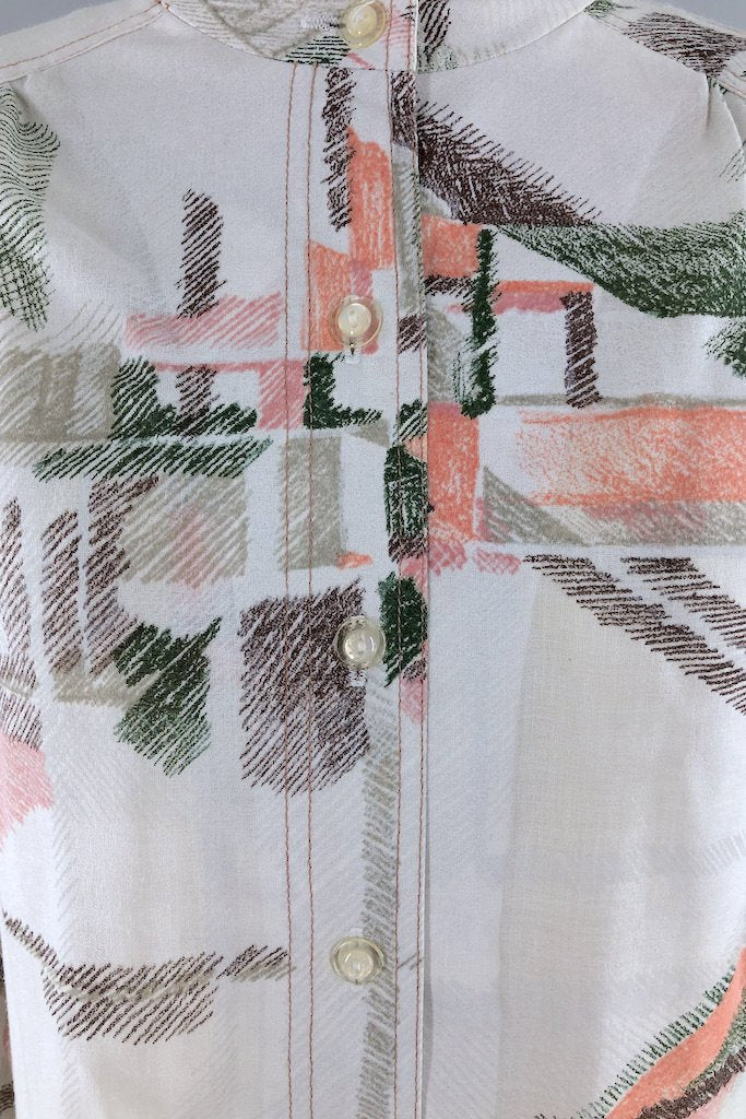 Vintage Fred Rothschild Abstract Print Dress-ThisBlueBird - Modern Vintage