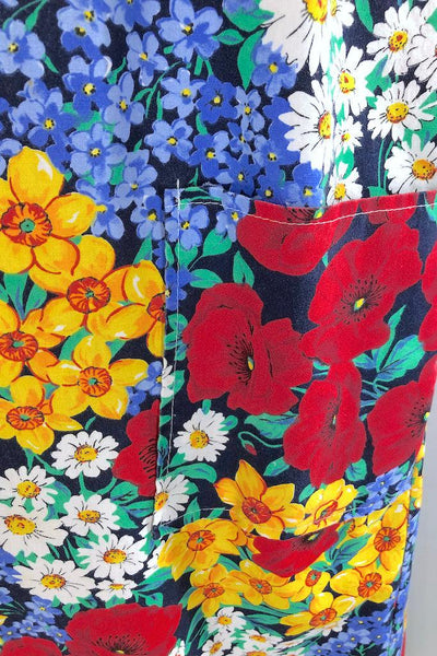 Vintage Garden Floral Print Sundress-ThisBlueBird