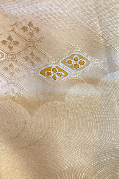 Vintage Gold Diamonds Silk Kimono-ThisBlueBird