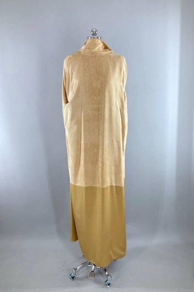 Vintage Gold Ombre Silk Kimono Robe-ThisBlueBird
