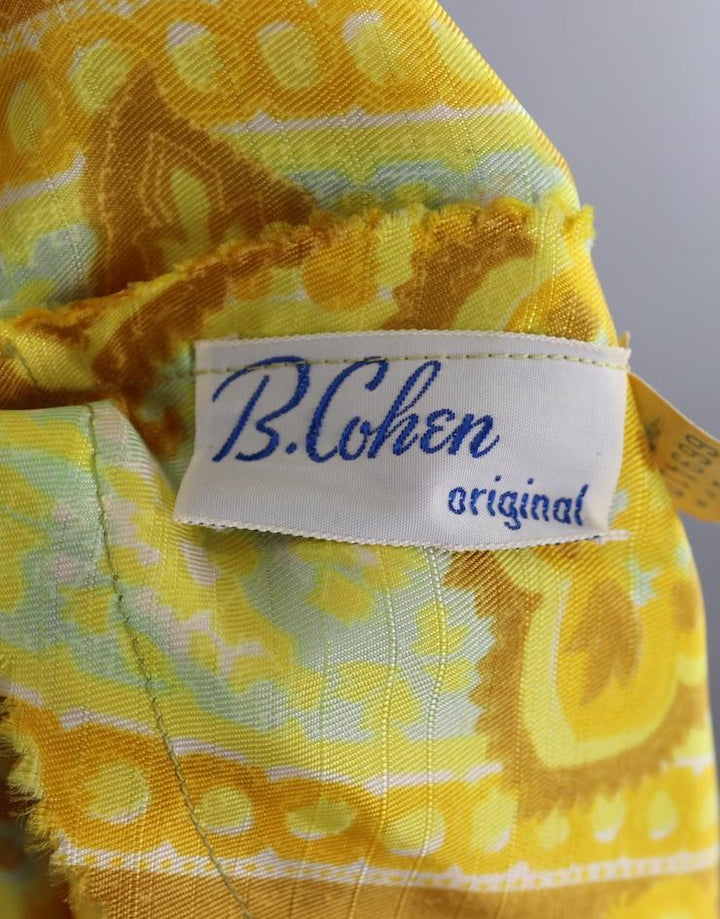 Vintage 1960s Maxi Dress / Golden Yellow Floral Print - ThisBlueBird
