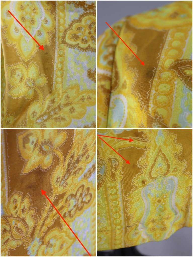 Vintage 1960s Maxi Dress / Golden Yellow Floral Print - ThisBlueBird