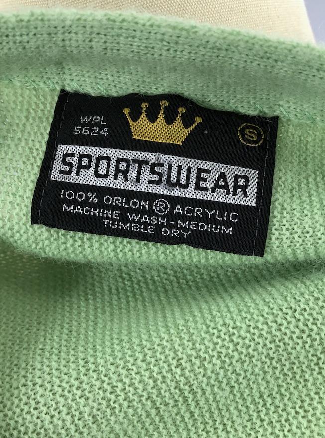 Vintage 1960s Green Cardigan Sweater / Crown Sportswear - ThisBlueBird