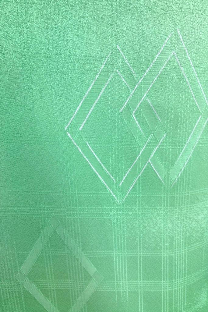Vintage Green Diamonds Silk Kimono-ThisBlueBird