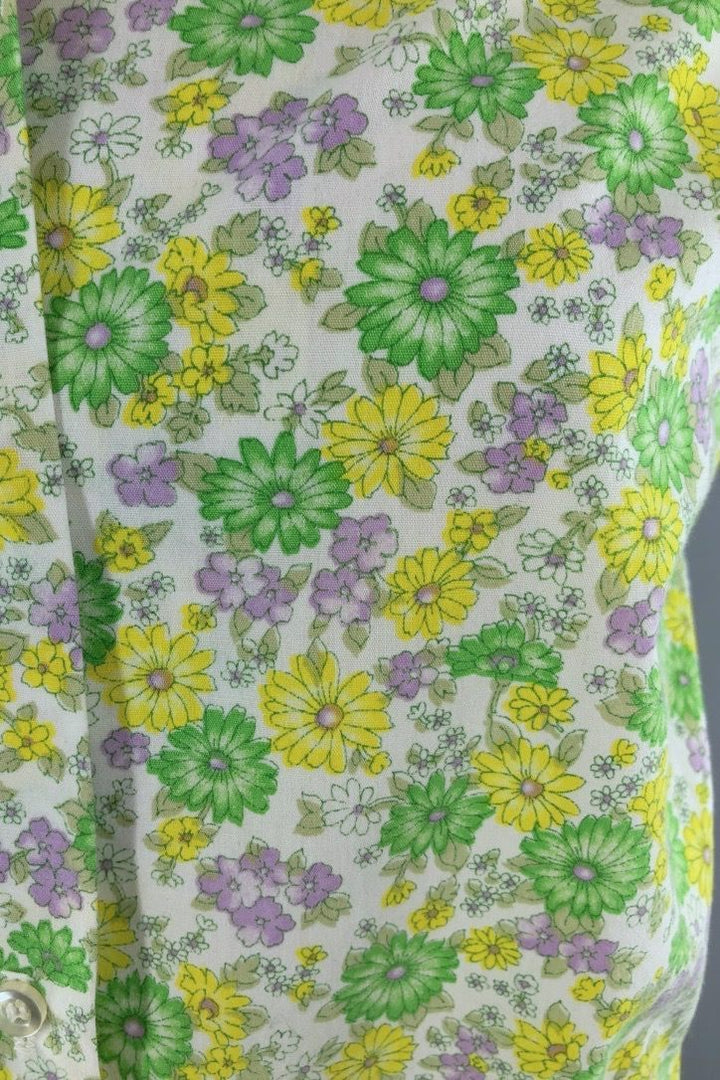Vintage Green Floral Blouse-ThisBlueBird - Modern Vintage