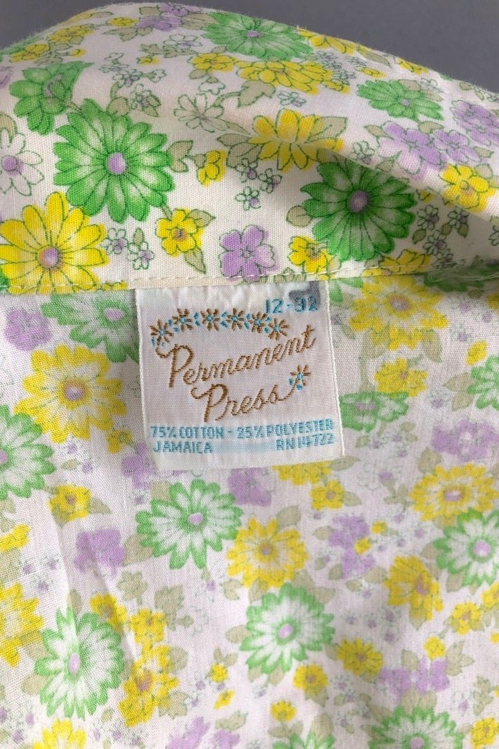 Vintage Green Floral Blouse-ThisBlueBird - Modern Vintage
