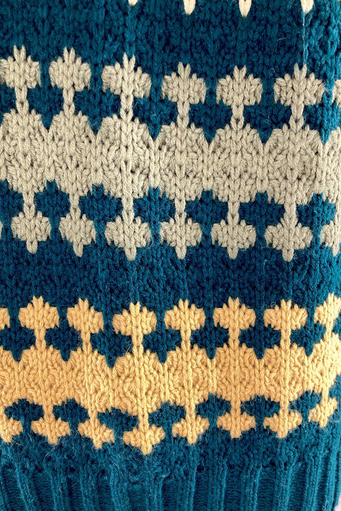 Vintage Green &amp; Gold Knit Sweater-ThisBlueBird - Modern Vintage