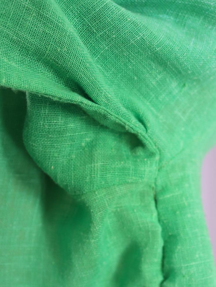 1970s Vintage Green Linen Blouse - ThisBlueBird