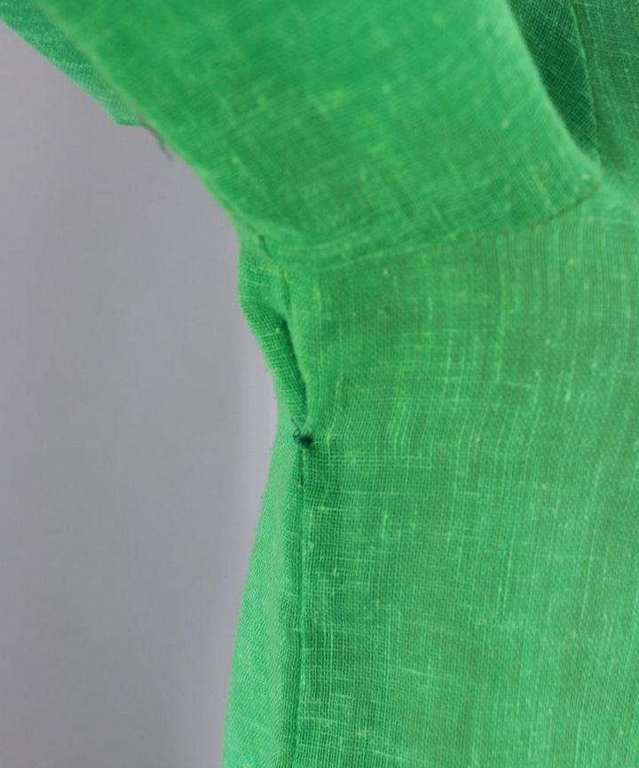 1970s Vintage Green Linen Blouse - ThisBlueBird