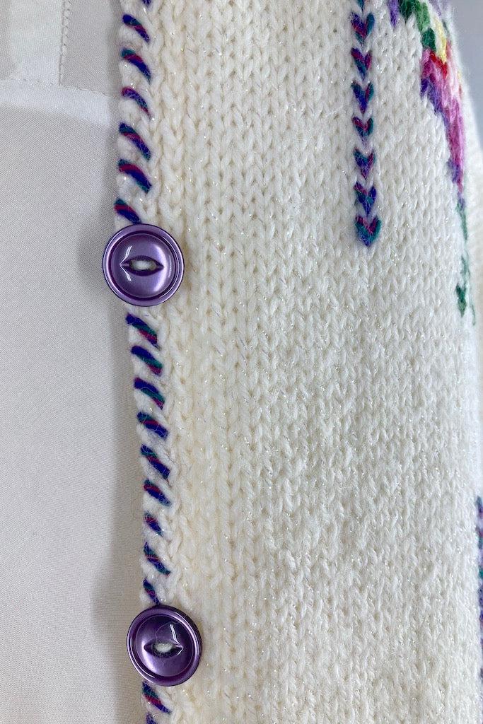 Vintage Hand Knitted Spring Cardigan-ThisBlueBird
