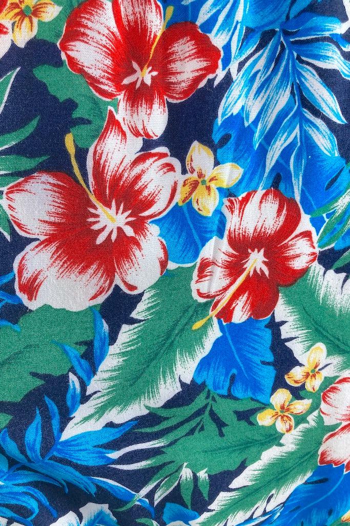Vintage Hawaiian Print Capri Pants-ThisBlueBird