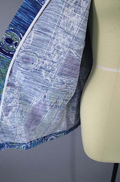 Vintage 1960s Hawaiian Print Kimono Jacket - ThisBlueBird