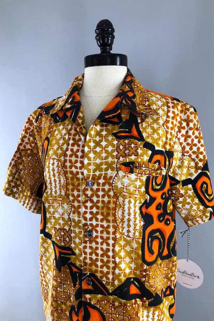 Vintage Hawaiian Print Shirt-ThisBlueBird - Modern Vintage