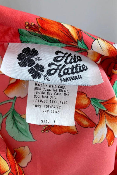 Vintage Hilo Hattie Cropped Hawaiian Shirt-ThisBlueBird