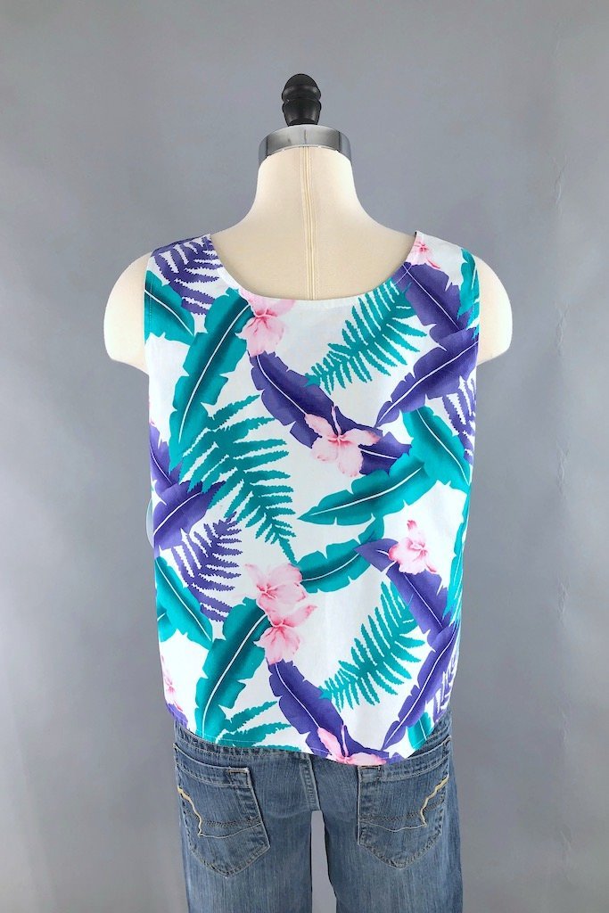 Vintage Hilo Hattie Sleeveless Summer Top-ThisBlueBird - Modern Vintage