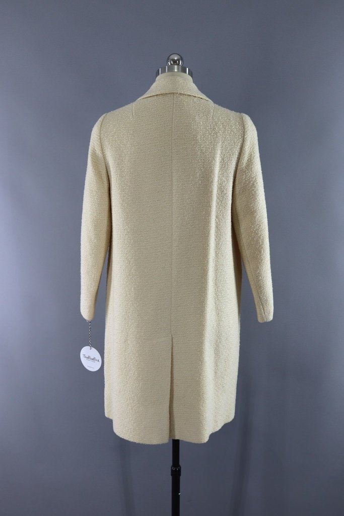 Vintage 1960s Ivory Winter Coat - ThisBlueBird