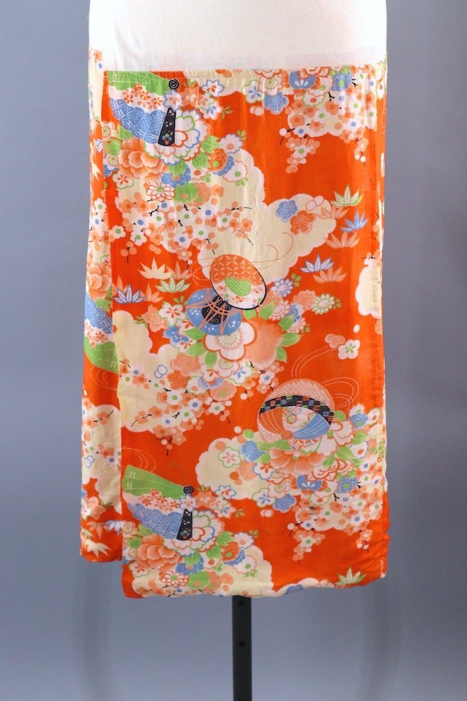 Vintage Kimono Wrap Skirt Susoyoke-ThisBlueBird - Modern Vintage