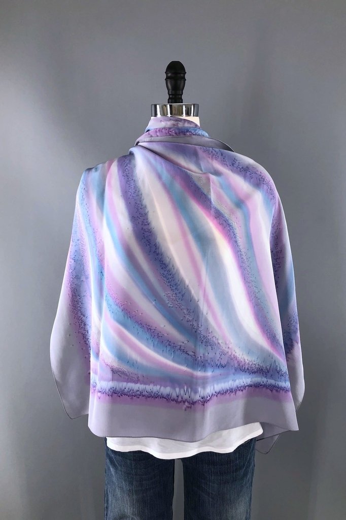Vintage Kriska Watercolor Print Scarf-ThisBlueBird - Modern Vintage