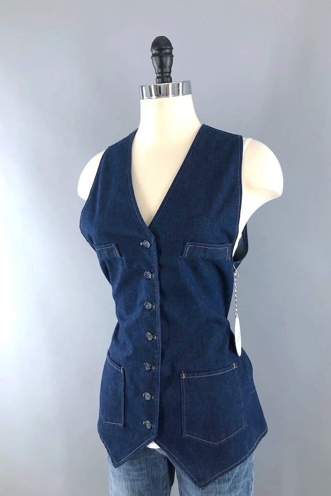Vintage Landlubber Denim Vest-ThisBlueBird - Modern Vintage