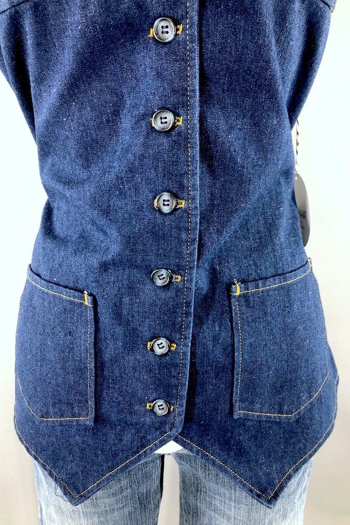 Vintage Landlubber Denim Vest-ThisBlueBird - Modern Vintage