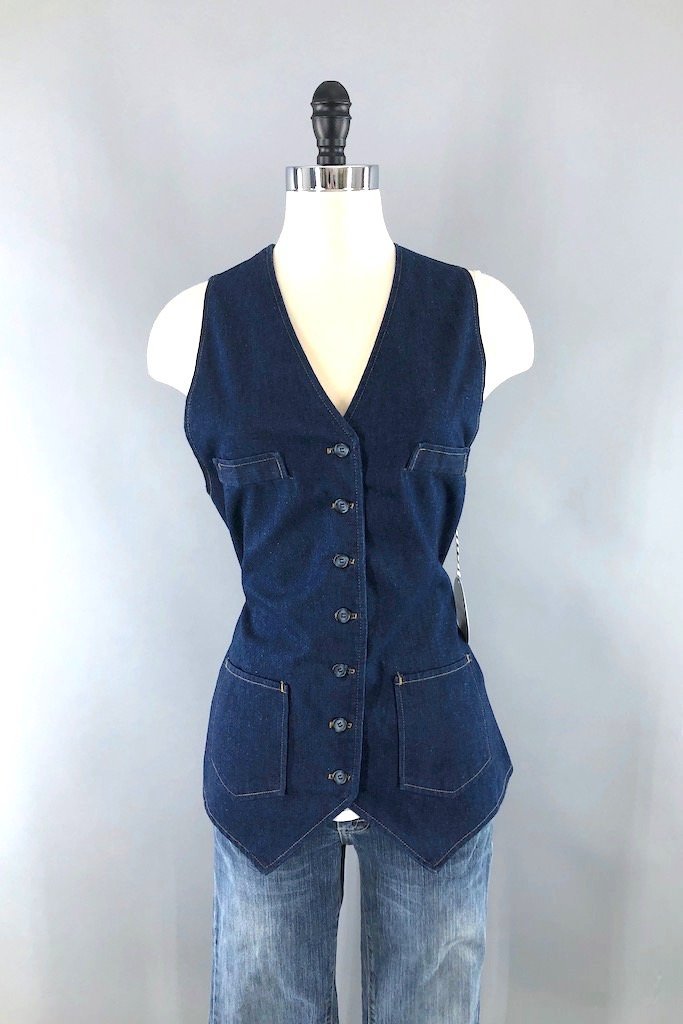 Vintage Landlubber Denim Vest-ThisBlueBird